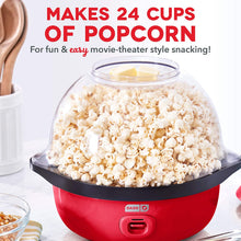 Load image into Gallery viewer, ITEM# 0111 DASH SmartStore™ Deluxe Stirring Popcorn Maker, Hot Oil Electric Popcorn Machine with Large Lid for Serving Bowl and Convenient Storage. (Watch Video)