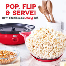 Load image into Gallery viewer, ITEM# 0111 DASH SmartStore™ Deluxe Stirring Popcorn Maker, Hot Oil Electric Popcorn Machine with Large Lid for Serving Bowl and Convenient Storage. (Watch Video)