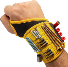 Load image into Gallery viewer, ITEM# 0105 Magnetic Wristband With Super Strong Magnets Holds Screws, Nails, Drill Bit. Unique Wrist Support Design Cool Handy Gadget Gift for Men and Women. Handyman, Electrician, Contractor (Watch Video)
