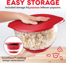 Load image into Gallery viewer, ITEM# 0111 DASH SmartStore™ Deluxe Stirring Popcorn Maker, Hot Oil Electric Popcorn Machine with Large Lid for Serving Bowl and Convenient Storage. (Watch Video)