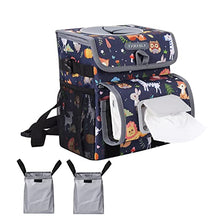Load image into Gallery viewer, ITEM# 0054 All-in-One Cute Car Trash Can with 2 Removable Leakproof Interior Liners, Adjustable Tissue Holder & Straps