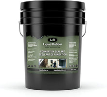 Load image into Gallery viewer, ITEM# 0061 Liquid Rubber Concrete Foundation and Basement Sealant - Indoor & Outdoor Waterproof Coating, Easy to Apply, Black, 5 Gallon (Watch Video)