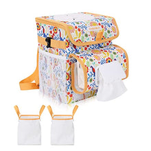 Load image into Gallery viewer, ITEM# 0054 All-in-One Cute Car Trash Can with 2 Removable Leakproof Interior Liners, Adjustable Tissue Holder & Straps