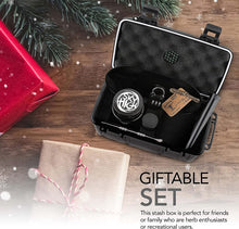 Load image into Gallery viewer, ITEM# 0092 Sky High Dream Smell Proof Wooden Storage Box, Plastic Box or Pouch with Lock - Odorless Portable Storage Case for Accessories - Storage Jar and Tube, Tray, Resealable Bag, and More