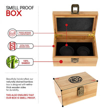 Load image into Gallery viewer, ITEM# 0092 Sky High Dream Smell Proof Wooden Storage Box, Plastic Box or Pouch with Lock - Odorless Portable Storage Case for Accessories - Storage Jar and Tube, Tray, Resealable Bag, and More