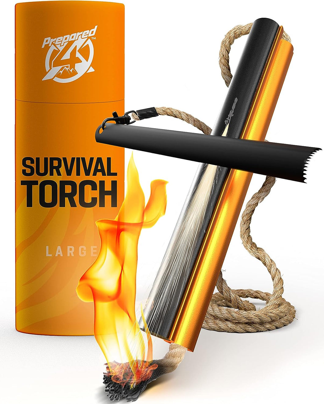 ITEM# 0208   Fire Starter Survival Tool - All-in-One Flint and Steel Fire Starter Kit - Ferro Rod Fire Starter with 36
