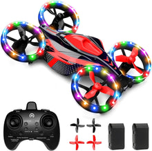 Load image into Gallery viewer, ITEM# 0204   Drones - Toys for Boys And Girls Dual Mode for Land and Fly Match LED Flash Lights wheels with 12 Scene Modes (Watch Video)
