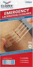 Load image into Gallery viewer, ITEM# 0210   Emergency Laceration Kit - Repair Wounds Without Stitches. FDA Cleared Skin Closure Device for a Wound Up to 1 1/2 Inches in Length. Complete Kit to Clean, Close, and Cover Wounds. (Watch Video)
