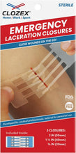 Load image into Gallery viewer, ITEM# 0210   Emergency Laceration Kit - Repair Wounds Without Stitches. FDA Cleared Skin Closure Device for a Wound Up to 1 1/2 Inches in Length. Complete Kit to Clean, Close, and Cover Wounds. (Watch Video)
