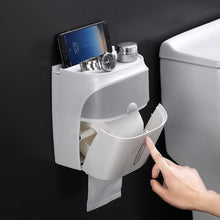 Load image into Gallery viewer, ITEM# 0002   Toilet Paper Roll Holder with Storage Drawer Bathroom Tissue Box Wall Organizer Shower Facial Tissue Holder for Roll Toilet Paper (Watch Video)
