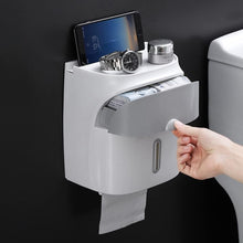 Load image into Gallery viewer, ITEM# 0002   Toilet Paper Roll Holder with Storage Drawer Bathroom Tissue Box Wall Organizer Shower Facial Tissue Holder for Roll Toilet Paper (Watch Video)
