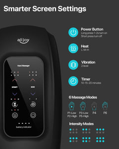 ITEM# 0225   Hand Massager with Heat and Compression, FSA HSA Eligible 6 Level Compression & 6 Mode with Pressure Point for Arthritis and Carpal Tunnel Relief, Finger Wrist Massager (Watch Video)