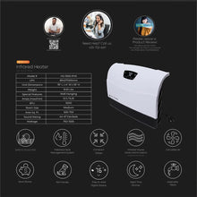 Load image into Gallery viewer, ITEM# 0155   Heat Storm Phoenix Infrared Space Heater with Attachable Feet, Remote Control, Energy Efficient-750-1500 Watts, Floor or Wall - HS-1500-PHX (Watch Video)

