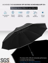 Load image into Gallery viewer, ITEM# 0172   Umbrella Pro | UPF 50+ 99% UV Protection, Reflective Safety Strip, Sturdy Windproof, Travel Portable, Automatic | Reverse Folding Umbrella (Watch Video)
