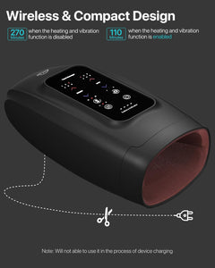 ITEM# 0225   Hand Massager with Heat and Compression, FSA HSA Eligible 6 Level Compression & 6 Mode with Pressure Point for Arthritis and Carpal Tunnel Relief, Finger Wrist Massager (Watch Video)