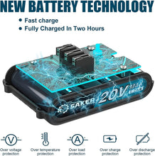 Load image into Gallery viewer, ITEM# 0154   Mini Chainsaw, Portable Electric Best Chainsaw Cordless, Small Handheld Chain Saw Pruning Shears Chainsaw for Tree Branches, Courtyard and Garden(SAKER MINI CHAINSAW + BATTERIES) Watch Video)
