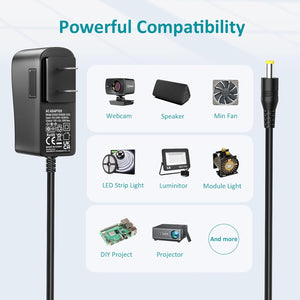 ITEM# 0194   Basicvolt 15V 2A 1A Switching Power Supply Charger 15Volt 2Amp 1.5A Universal AC/DC Adapter Replacement Regulated Power Cord for Litter Robot & LED Light and More 15Vdc Household Electronics