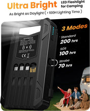 Load image into Gallery viewer, ITEM# 0252   Solar Power Bank 48000mAh Built in 4 Cables, Wireless Portable Charger (Watch Video)
