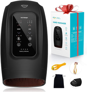 ITEM# 0225   Hand Massager with Heat and Compression, FSA HSA Eligible 6 Level Compression & 6 Mode with Pressure Point for Arthritis and Carpal Tunnel Relief, Finger Wrist Massager (Watch Video)