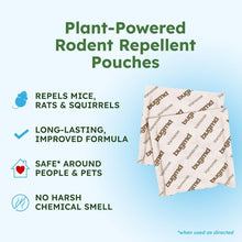 Load image into Gallery viewer, ITEM# 0226   Rodent Repellent Pouches. Plant-Powered Rat Repellent, Mouse Deterrent, Indoor &amp; Outdoor Mice Repellent, Best Mouse Repellent, Natural Rat &amp; Mouse Repellent (Watch Video)
