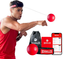 Load image into Gallery viewer, ITEM# 0224   Original with App, Used by Celebrities - MMA Gear Boxing Ball - Boxing Reflex Ball with Adjustable Strap - Interactive Boxball App Integration - 1 Pack
