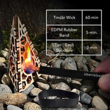 Load image into Gallery viewer, ITEM# 0156   FIREKIT Survival Fire Starter Kit – All-in-One Ferro Rod, Striker, Tinder Wick &amp; Bellow - Waterproof Camping Essentials (Watch Video)
