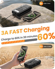 Load image into Gallery viewer, ITEM# 0252   Solar Power Bank 48000mAh Built in 4 Cables, Wireless Portable Charger (Watch Video)
