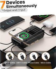Load image into Gallery viewer, ITEM# 0252   Solar Power Bank 48000mAh Built in 4 Cables, Wireless Portable Charger (Watch Video)
