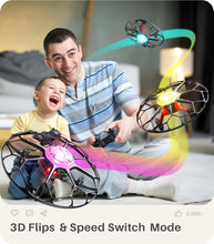 Load image into Gallery viewer, ITEM# 0205   Drone with LED, X660 Mini Quadcopter with 3D Flip, Rotary Ascent, Headless Mode, Speed Switch and Full Protection RC Helicopters UFO Toys Gifts for Beginners Adults (Watch Video)
