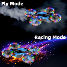 Load image into Gallery viewer, ITEM# 0204   Drones - Toys for Boys And Girls Dual Mode for Land and Fly Match LED Flash Lights wheels with 12 Scene Modes (Watch Video)
