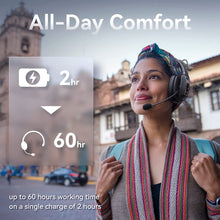Load image into Gallery viewer, ITEM# 0134   Bluetooth Headset, Bluetooth Headset with Microphone AI Noise Cancelling with USB Dongle, 164ft Long Wireless Range &amp; 60 Hrs Working Time, Wireless Headset for Computer with Mute (Watch Video)
