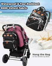 Load image into Gallery viewer, ITEM# 0001   Diaper Bag Backpack, Multifunction Large Capacity Baby Diaper Bags with Changing Station Baby Bag for Boy Girl Travel Back Pack with USB Charger for Moms And Dads (Watch Video)
