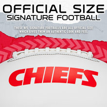 Load image into Gallery viewer, ITEM# 0215   Sports NFL Autograph Football - Official ADULT Size White Panel Souvenir Football for Autographs + Signatures - NFL Team Fan Shop Memorabilia Football for Display (Watch Video)
