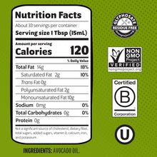 Load image into Gallery viewer, ITEM# 0242   Chosen Foods Avocado Oil - All Purpose Cooking Oil made from 100% Pure Avocados - Non-GMO, Gluten-Free, Glyphosate Free

