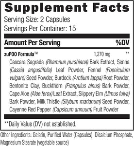 ITEM# 0147   ZuPoo 15-Day Supply - Relief from Temporary Bloating - Gentle Laxative Properties - Can Flush Toxins - Support Weight Management - USA Made (Watch Video)