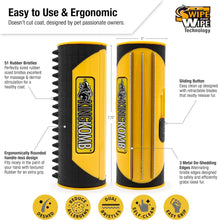 Load image into Gallery viewer, ITEM# 0192   King Komb | Multi-Use Deshedding Grooming Tool | Top &amp; Undercoat | Self Clean | Retractable Blades | 3 Metal Deshedding Edges | Rubber Bristles for Grooming | Large (Watch Video)
