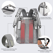 Load image into Gallery viewer, ITEM# 0001   Diaper Bag Backpack, Multifunction Large Capacity Baby Diaper Bags with Changing Station Baby Bag for Boy Girl Travel Back Pack with USB Charger for Moms And Dads (Watch Video)

