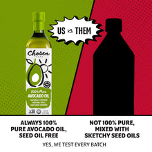 Load image into Gallery viewer, ITEM# 0242   Chosen Foods Avocado Oil - All Purpose Cooking Oil made from 100% Pure Avocados - Non-GMO, Gluten-Free, Glyphosate Free
