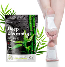 Load image into Gallery viewer, ITEM# 0130   Deep Cleansing Foot Pads for Stress Relief, Better Sleep &amp; Foot Care | Premium Japanese Organic Foot Patches with Ginger Powder | Natural Effective Foot Patch to Boost Energy (Watch Video)

