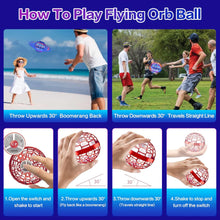 Load image into Gallery viewer, Item# 0232   Flying Orb Ball Toy - 2025 Upgraded Magic Flying Orb Toy with LED Light 360° Rotating, Boomerang Flying Toys Indoor Outdoor Fun Games (Watch Video)
