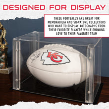 Load image into Gallery viewer, ITEM# 0215   Sports NFL Autograph Football - Official ADULT Size White Panel Souvenir Football for Autographs + Signatures - NFL Team Fan Shop Memorabilia Football for Display (Watch Video)

