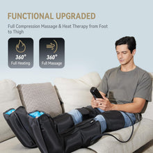 Load image into Gallery viewer, ITEM# 0243   Air Compression Leg Massager with Heat and Compression for Circulation and Pain Relief, Full Leg &amp; Foot Massager for Swelling Edema RLS with Pressure Sensor LCD Display (Watch Video)
