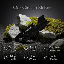 Load image into Gallery viewer, ITEM# 0208  Hexå Ferro Rod Fire Starter Survival Tool – Up to 20,000 Strikes, 1/2" Thick Hexagon Fire Steel with Multi-Tool Striker &amp; Lanyard – Waterproof Camping Essentials  (Watch Video)
