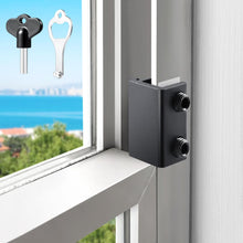 Load image into Gallery viewer, ITEM# 0239   Sliding Window Locks (2, 6, 10, 12 Sets), Secure Window Lock with Key, Window Locks for Up and Down Windows &amp; Horizontal Sliding Windows, Adjustable Window Lock, Sturdy and Durable, Does Not Deform. (Watch Video)

