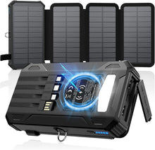 Load image into Gallery viewer, ITEM# 0252   Solar Power Bank 48000mAh Built in 4 Cables, Wireless Portable Charger (Watch Video)
