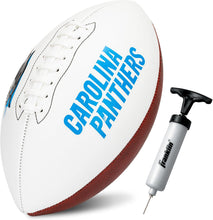 Load image into Gallery viewer, ITEM# 0215   Sports NFL Autograph Football - Official ADULT Size White Panel Souvenir Football for Autographs + Signatures - NFL Team Fan Shop Memorabilia Football for Display (Watch Video)

