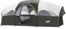 Load image into Gallery viewer, ITEM# 0056   Tent-8-Person-Camping-Tents, Waterproof Windproof Family Tent, 5 Large Mesh Windows, Double Layer, Divided Curtain for Separated Room, Portable with Carry Bag (Watch Video)

