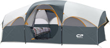 Load image into Gallery viewer, ITEM# 0056   Tent-8-Person-Camping-Tents, Waterproof Windproof Family Tent, 5 Large Mesh Windows, Double Layer, Divided Curtain for Separated Room, Portable with Carry Bag (Watch Video)
