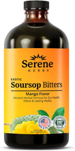 Load image into Gallery viewer, ITEM# 2310   Serene Herbs Soursop Bitters Liquid with Soursop Leaves for Gut Cleanse, Detox &amp; Immune Boost with Black Seed, Moringa, Irish Moss, Ashwaganda, Turmeric, 16 fl oz (16 Fl, Soursop
