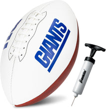 Load image into Gallery viewer, ITEM# 0215   Sports NFL Autograph Football - Official ADULT Size White Panel Souvenir Football for Autographs + Signatures - NFL Team Fan Shop Memorabilia Football for Display (Watch Video)
